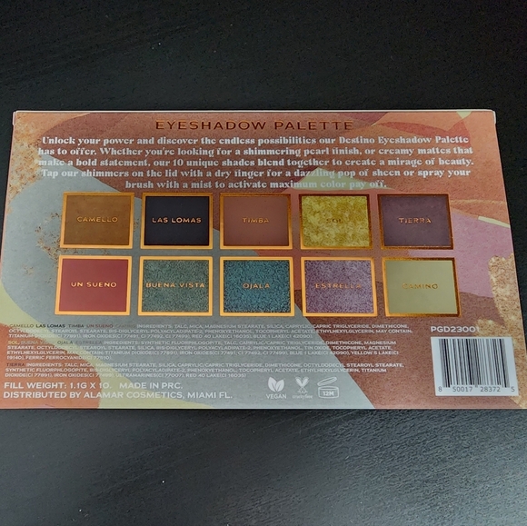 Alamar Cosmetics Destino Eyeshadow Palette - Picture 2 of 2